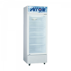 ثلاجة عرض ارو باب واحد زجاج 11.9 قدم لون أبيض