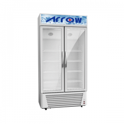 ثلاجة عرض ارو باب واحد زجاج 21.8 قدم لون أبيض