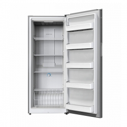 فريزر عمودي ارو بخار 15.4 قدم لون فضي