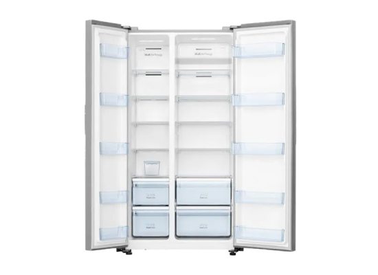 ثلاجة دولابي هايسنس انفرتر 18.8 قدم استيل