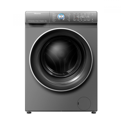 غسالة اتوماتيك هايسنس امامية مع تنشيف 10.5 كلغ رمادي